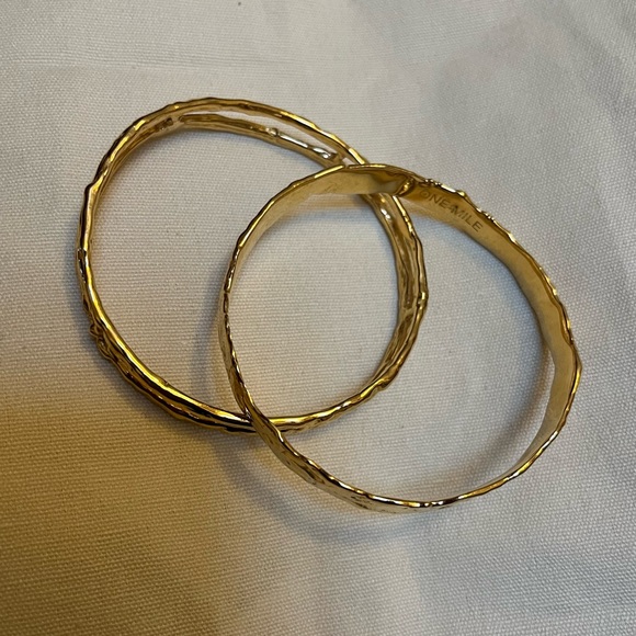 One Mile the Label Gold Bangle Bundle - Picture 1 of 6